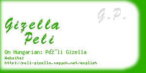 gizella peli business card